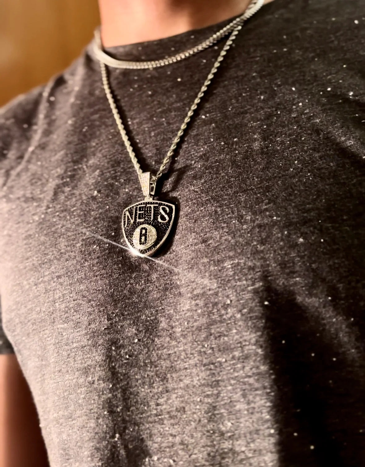 Nets Iced Pendant