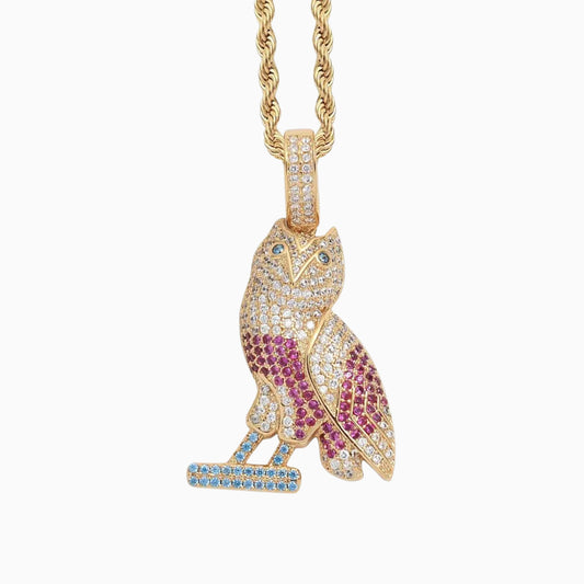 Owl Iced Out Pendant