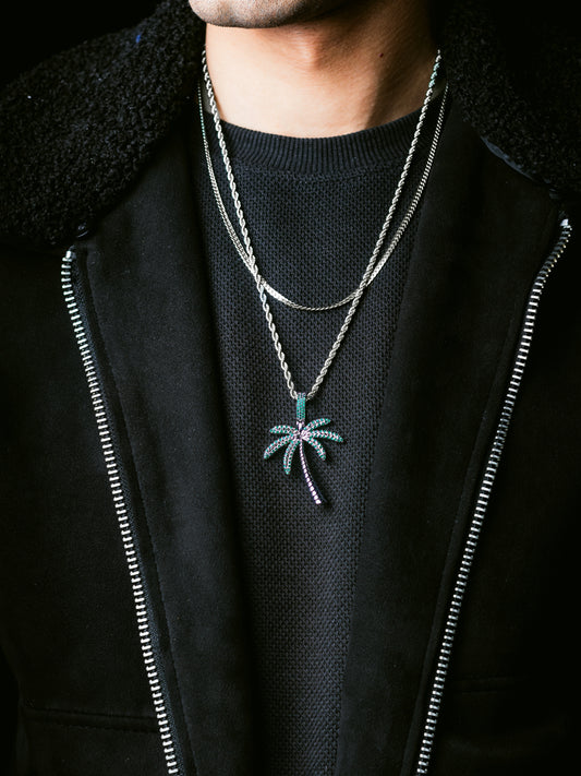 Palm Tree Iced Pendant